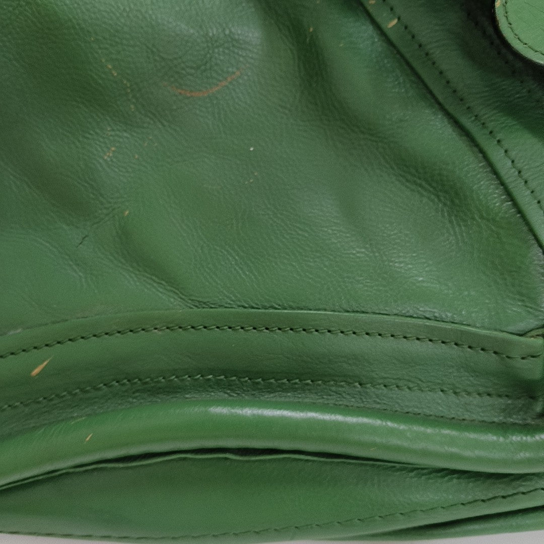 Chloé Paraty Medium size Green Leather Single Shoulder Bag Golden hardware Removable shoulder strap-(SKU)-14336695