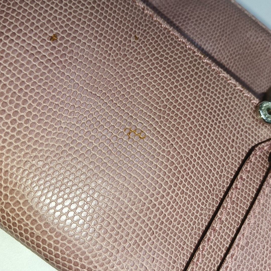 BURBERRY Pink Leather Embossed Single Shoulder Bag Tote Bag Silver Hardware-(SKU)-948600547