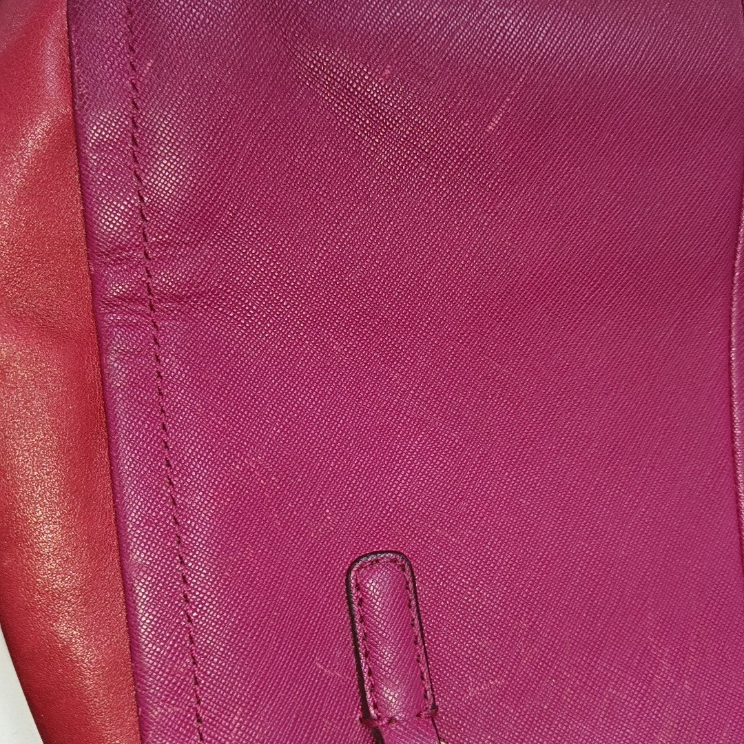 COACH Hot Pink Leather Shoulder, Handbag, and Crossbody Bag Golden hardware-(SKU)-930591818