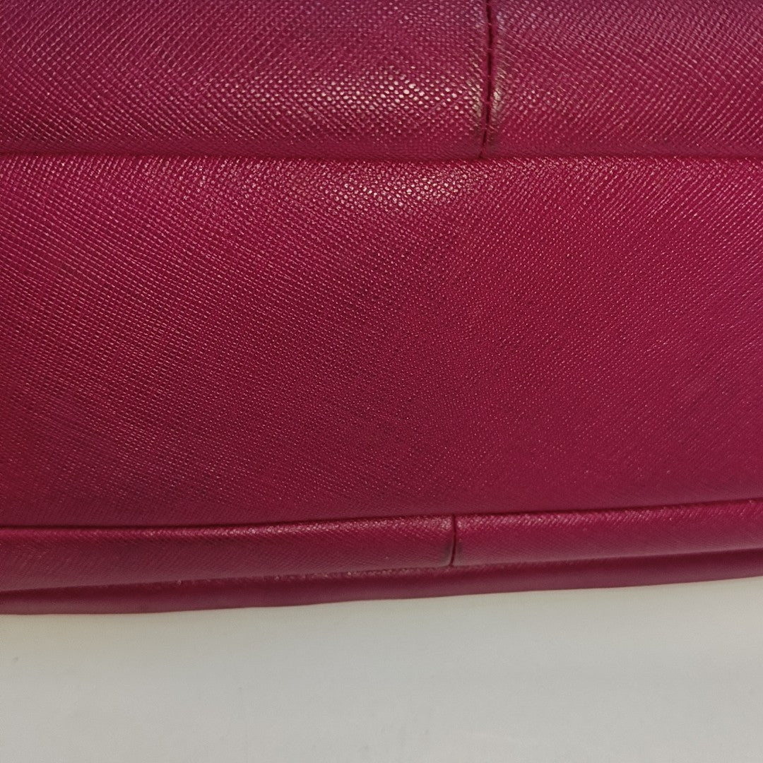 COACH Hot Pink Leather Shoulder, Handbag, and Crossbody Bag Golden hardware-(SKU)-930591818
