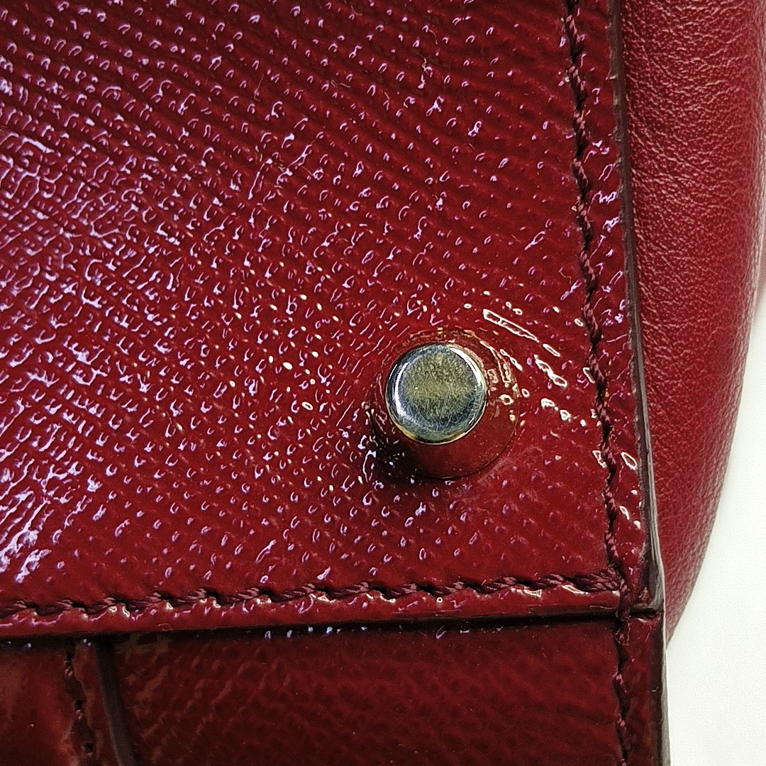 BURBERRY Dinton Red Cowhide Single Shoulder Bag Handbag Crossbody Bag Golden hardware Removable shoulder strap-(SKU)-943696805