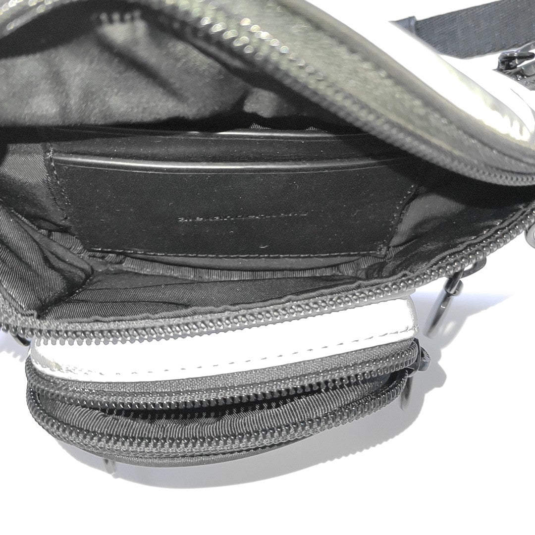 Alexander Wang Attica 浅灰色尼龙腰包腰包/胸包 Black hardware-(SKU)-940440192