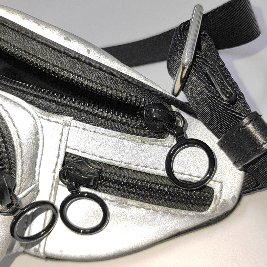 Alexander Wang Attica 浅灰色尼龙腰包腰包/胸包 Black hardware-(SKU)-940440192