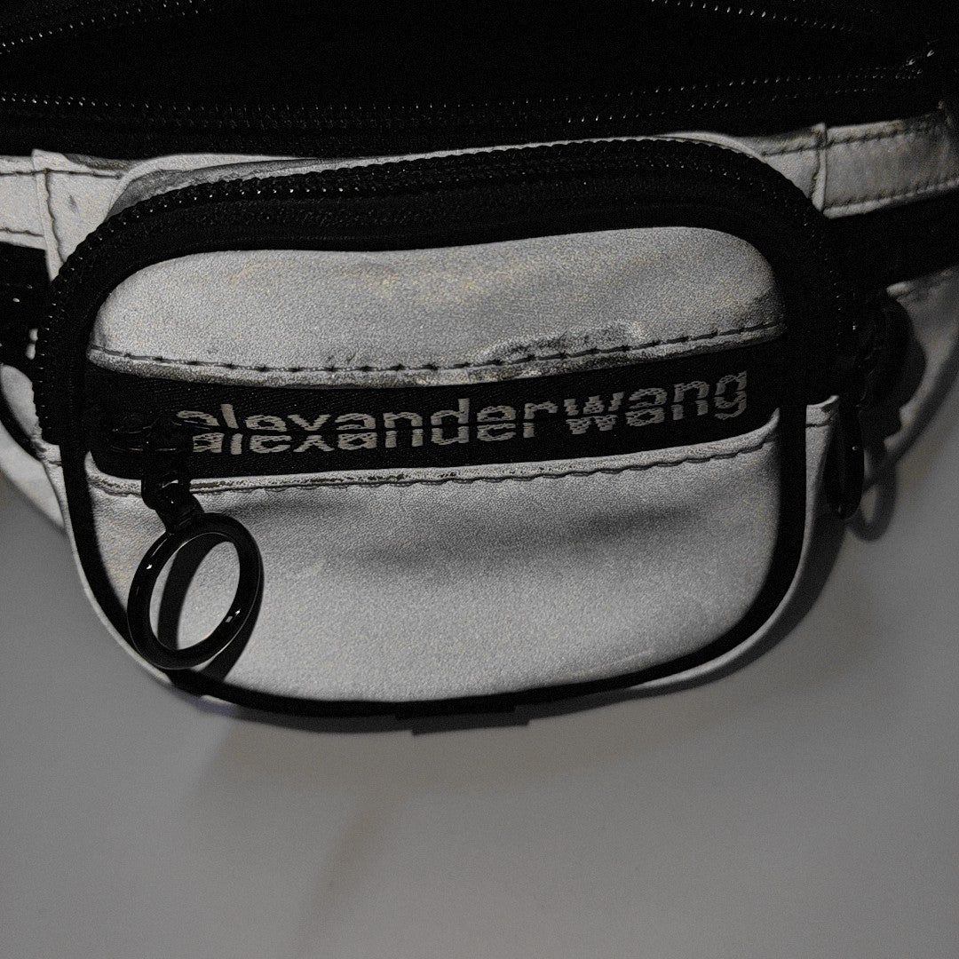 Alexander Wang Attica 浅灰色尼龙腰包腰包/胸包 Black hardware-(SKU)-940440192