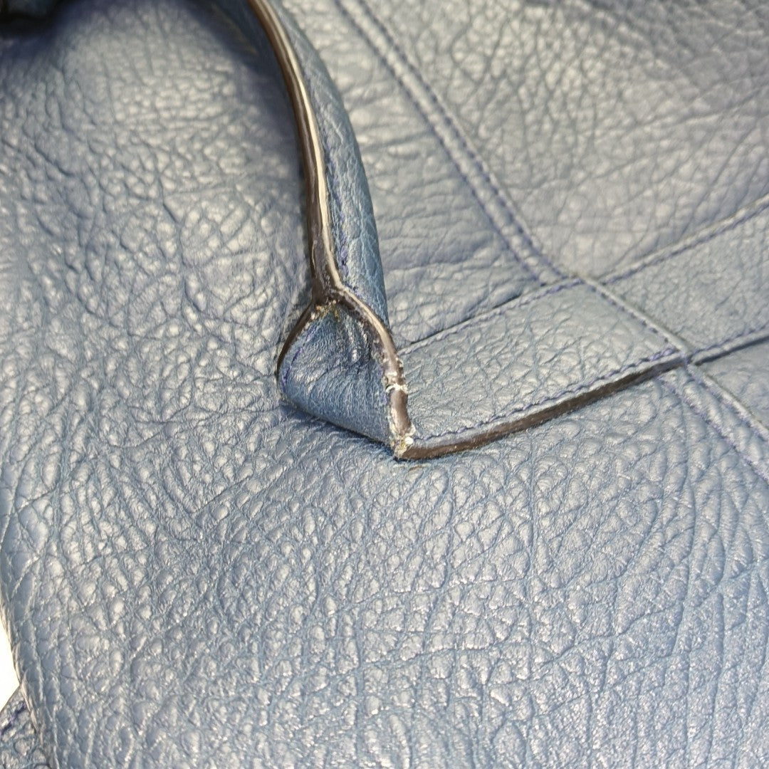 Mulberry Bayswater Large size Dark Blue Cowhide Handbag Single Shoulder Bag Golden hardware-(SKU)-940347646