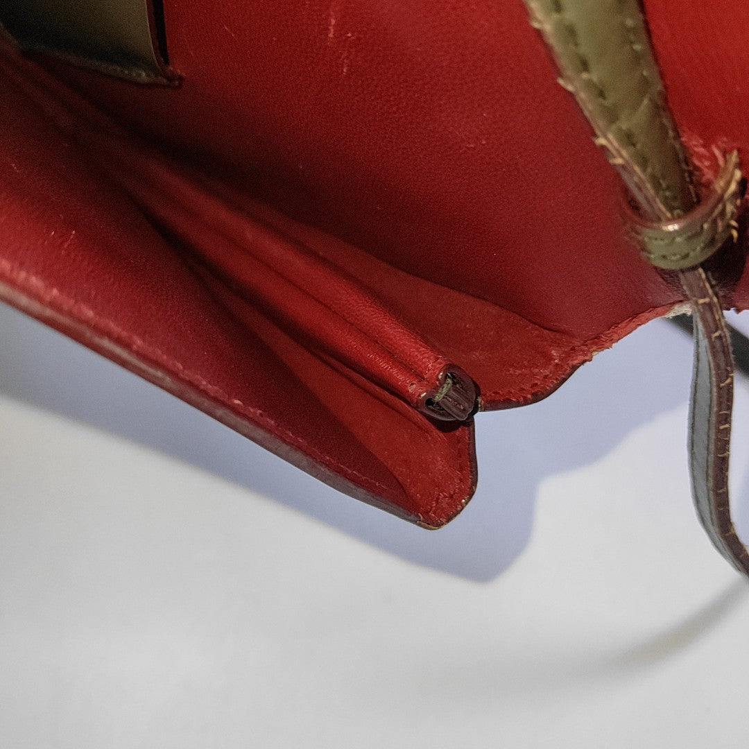 BALLY Dark Green Leather Crossbody Bag Single Shoulder Bag Silver Hardware Pouch detachable shoulder strap-(SKU)-940675885