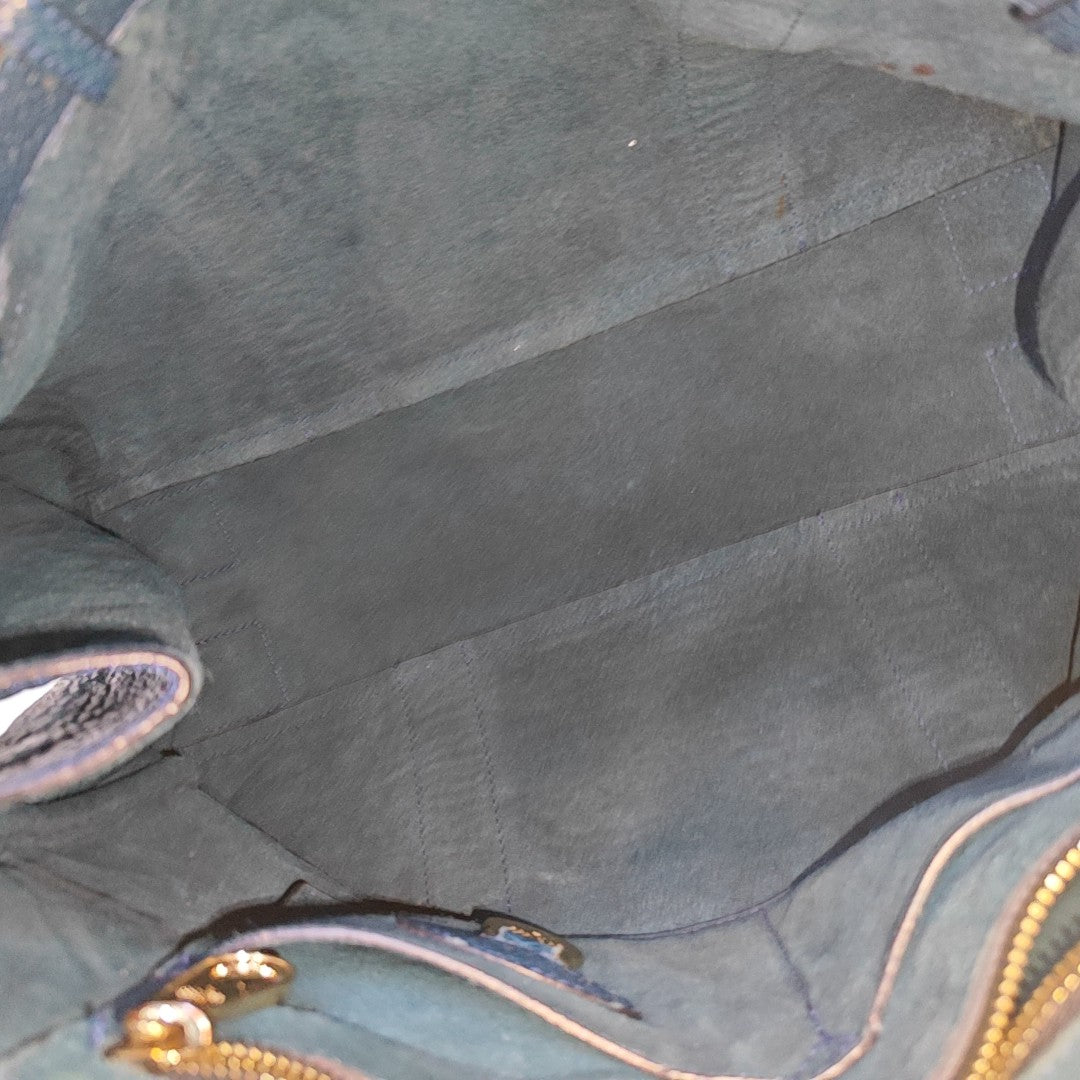 Mulberry Bayswater Large size Dark Blue Cowhide Handbag Single Shoulder Bag Golden hardware-(SKU)-940347646