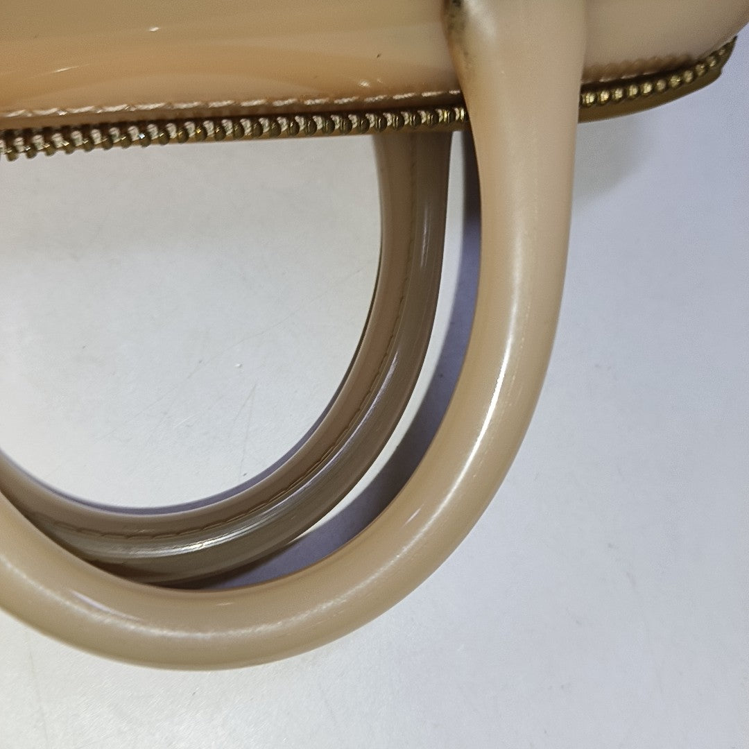 FURLA Candy mini Beige Special Material Crossbody Handbag Single Shoulder Bag Golden hardware Removable shoulder strap-(SKU)-940910047