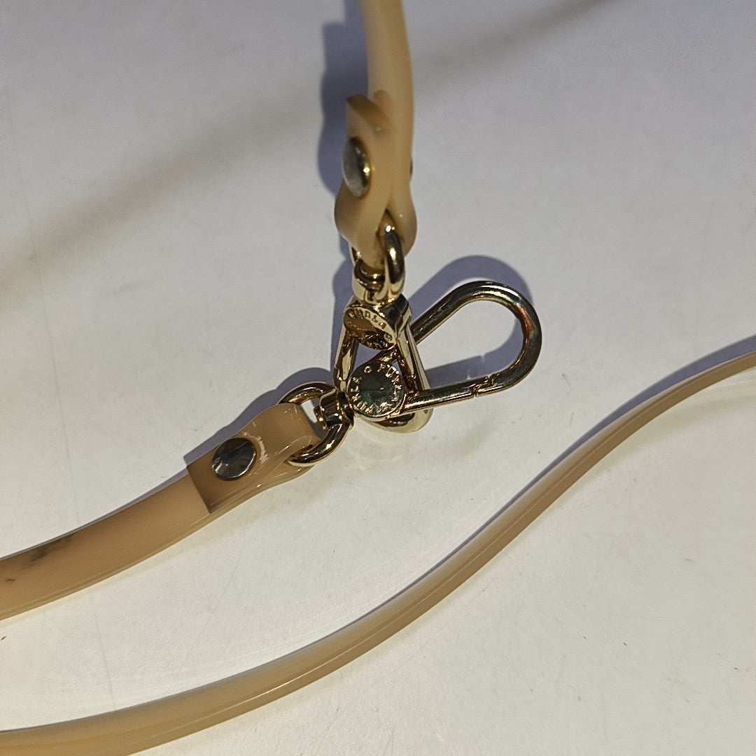 FURLA Candy mini Beige Special Material Crossbody Handbag Single Shoulder Bag Golden hardware Removable shoulder strap-(SKU)-940910047
