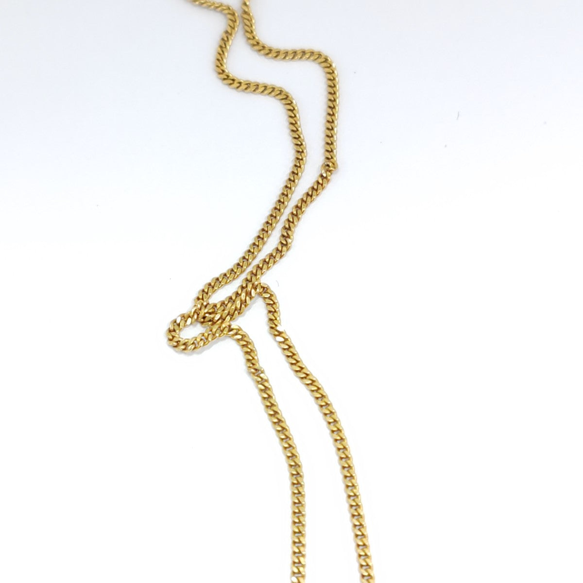 DIOR Dior Oblique Golden Alloy Artificial Diamond Encrusted Necklace Length45cm-(SKU)-941361795