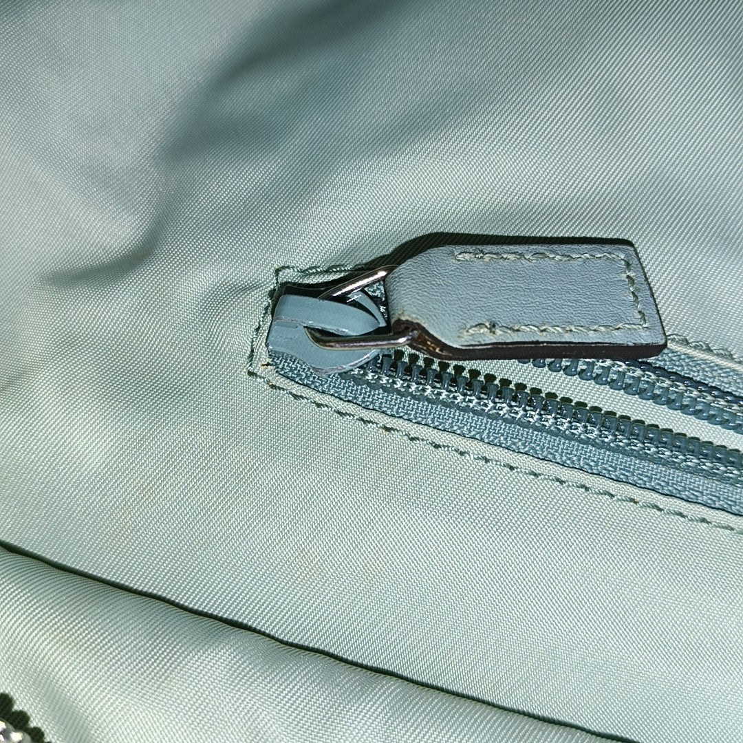 GUCCI GG Imprime Blue Coated Canvas Monogram Single Shoulder Bag Silver Hardware-(SKU)-941683823