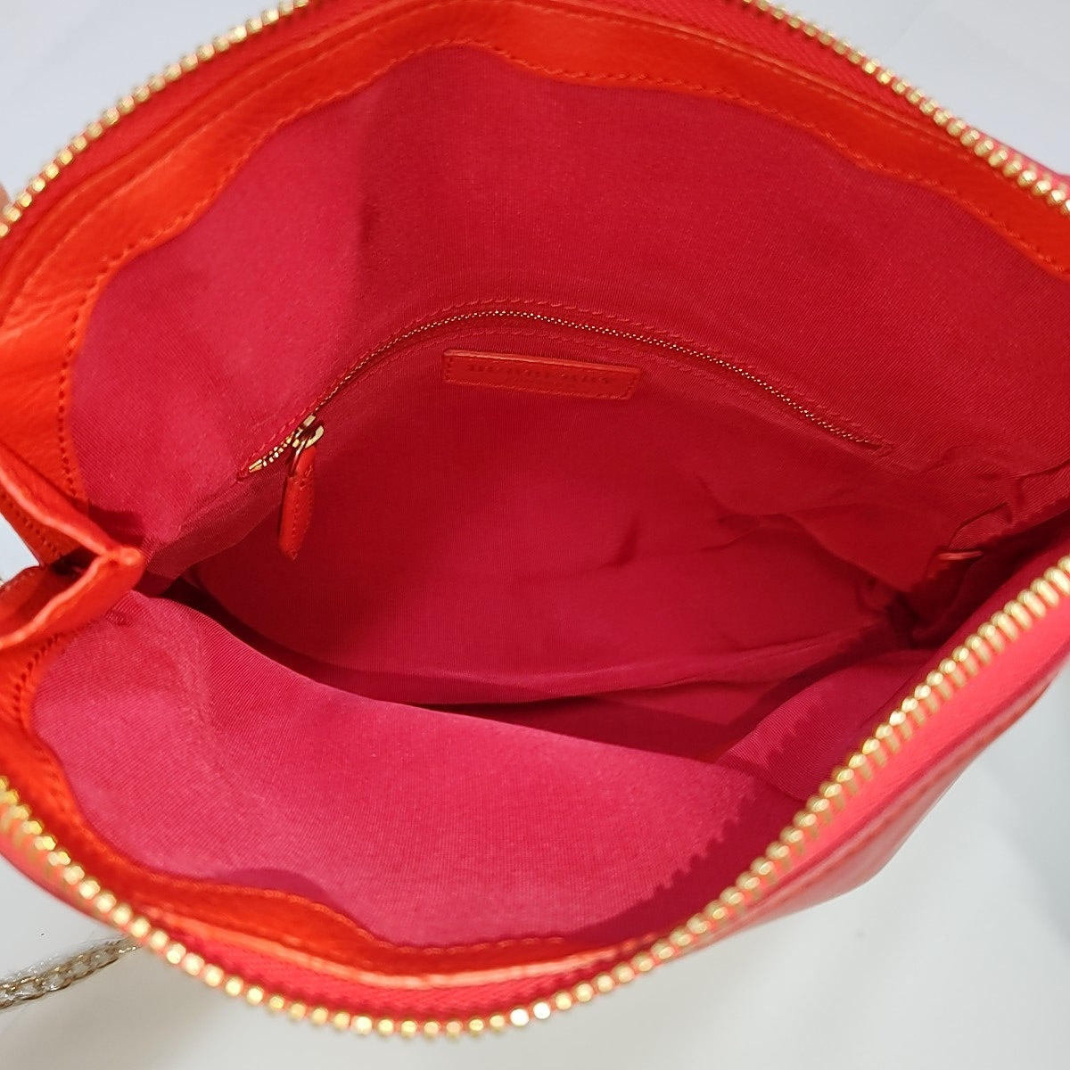 BURBERRY Red Special Material Studs Patchwork Shoulder Bag Crossbody Bag Handbag Golden hardware-(SKU)-942372991