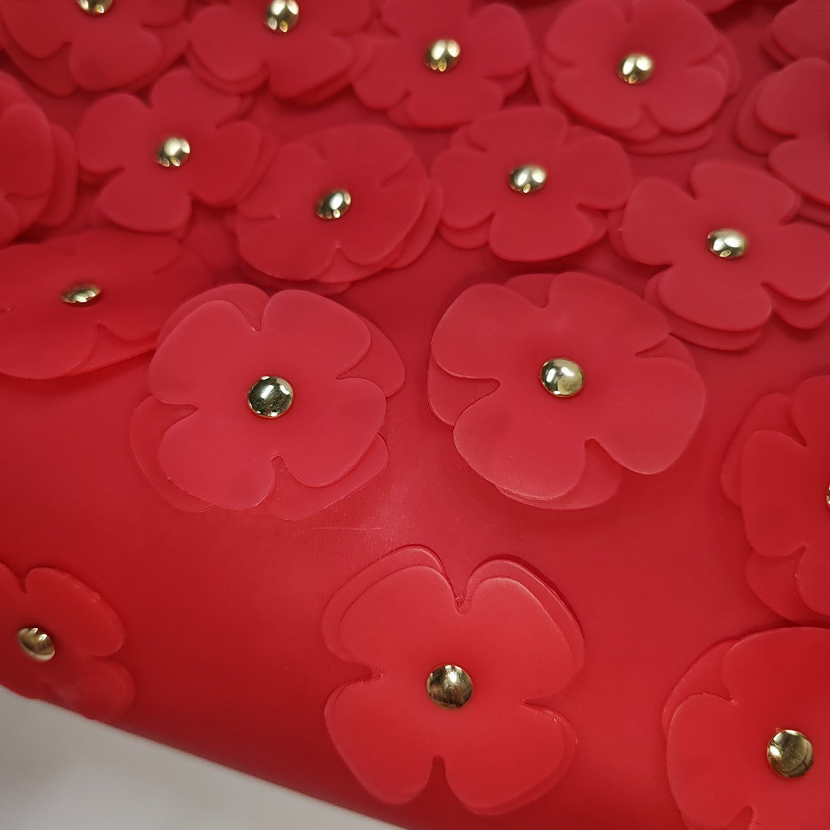 BURBERRY Red Special Material Studs Patchwork Shoulder Bag Crossbody Bag Handbag Golden hardware-(SKU)-942372991