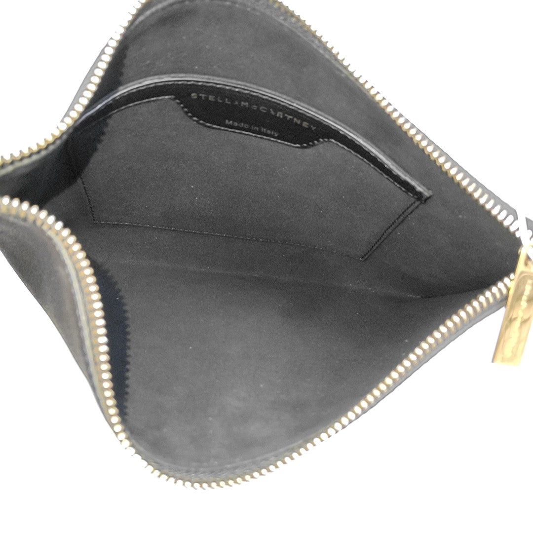 STELLA McCARTNEY Black Leather Quilted Patchwork Handbag Golden hardware-(SKU)-942554533