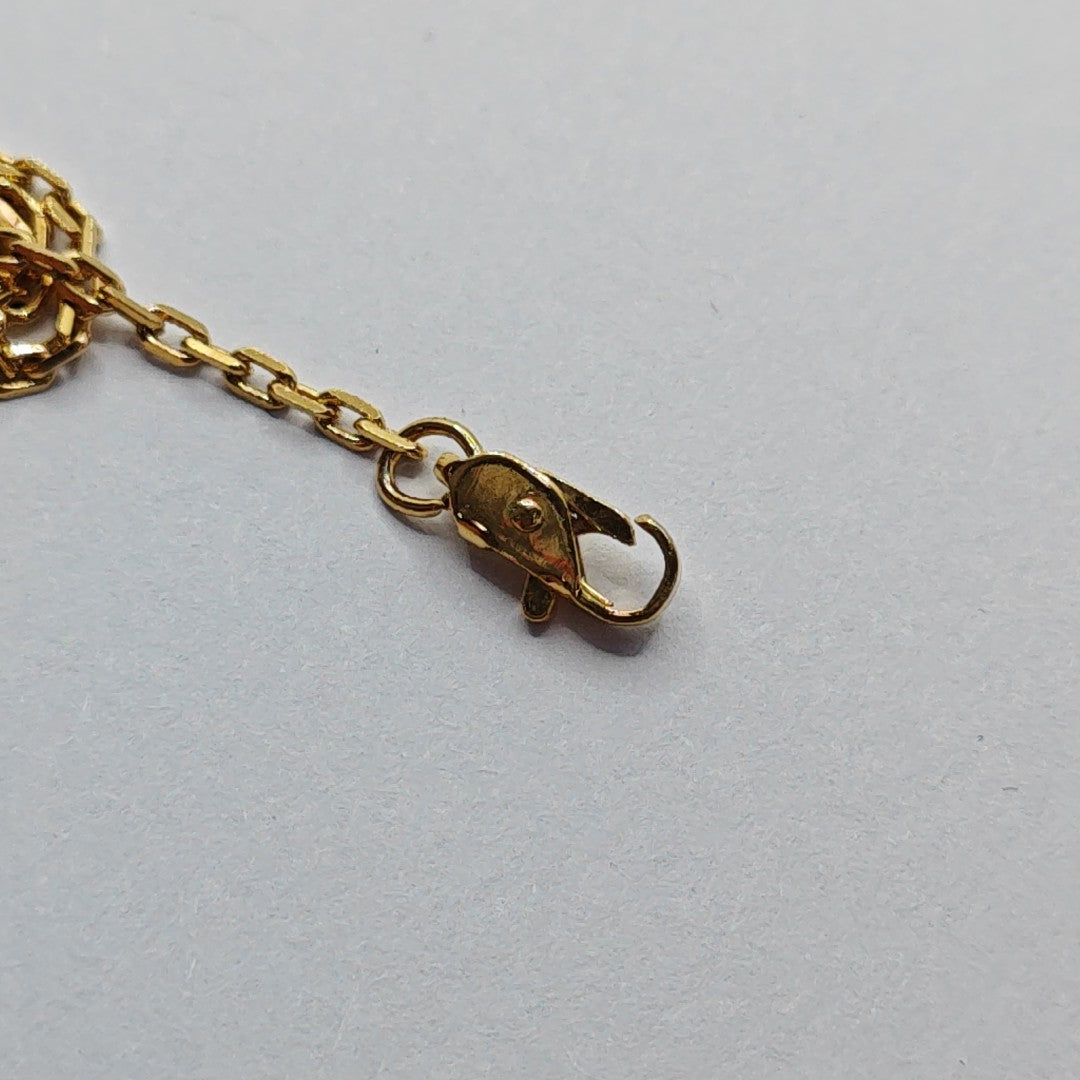 GIVENCHY Gold Alloy Artificial Crystal Embedded Necklace Length46cm-(SKU)-942285357