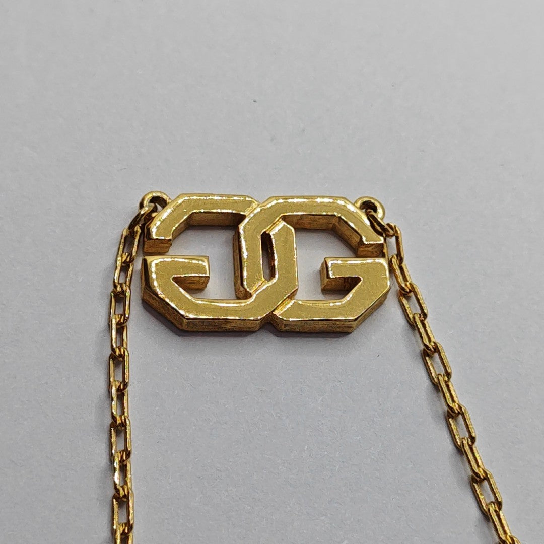 GIVENCHY G Cube 金色合金LOGO项链 Length38cm-(SKU)-942285428