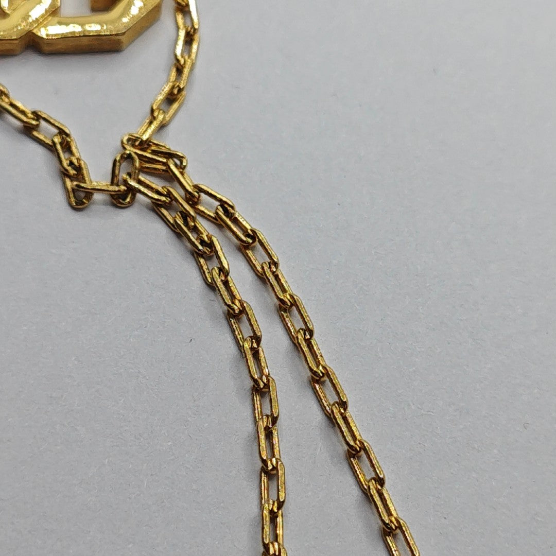 GIVENCHY G Cube 金色合金LOGO项链 Length38cm-(SKU)-942285428