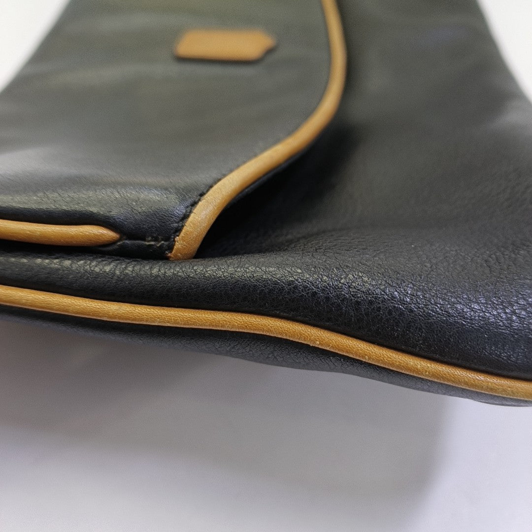 CELINE MACADAM CLUTCHES Black Cowhide Clutch Golden hardware-(SKU)-943509063