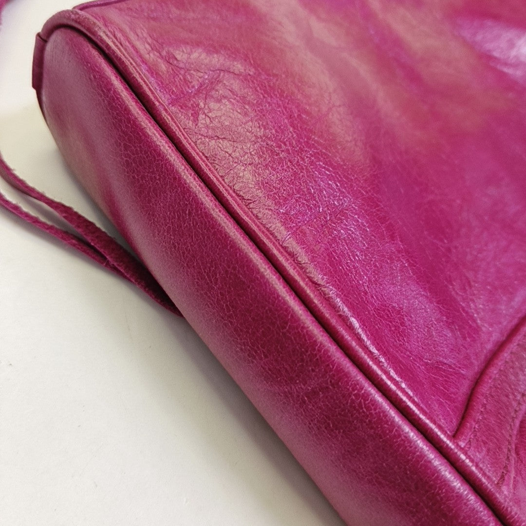 REBECCA MINKOFF M.A.C. Plum Red Cowhide Fringe Stud Single Shoulder Bag Crossbody Bag Silver Hardware Removable shoulder strap-(SKU)-943784602