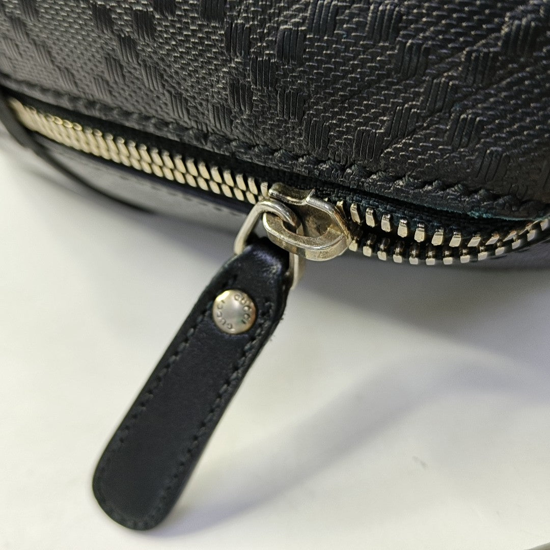 GUCCI Tote bag Black Cowhide Textured Single Shoulder Bag Tote Golden hardware Removable shoulder strap-(SKU)-943666475