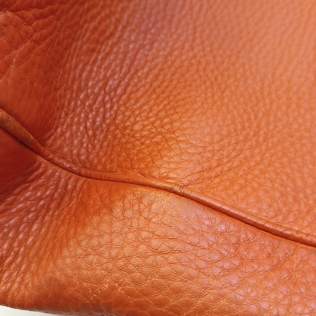 PRADA Tote bag Orange Cowhide Handbag Golden hardware-(SKU)-943907570