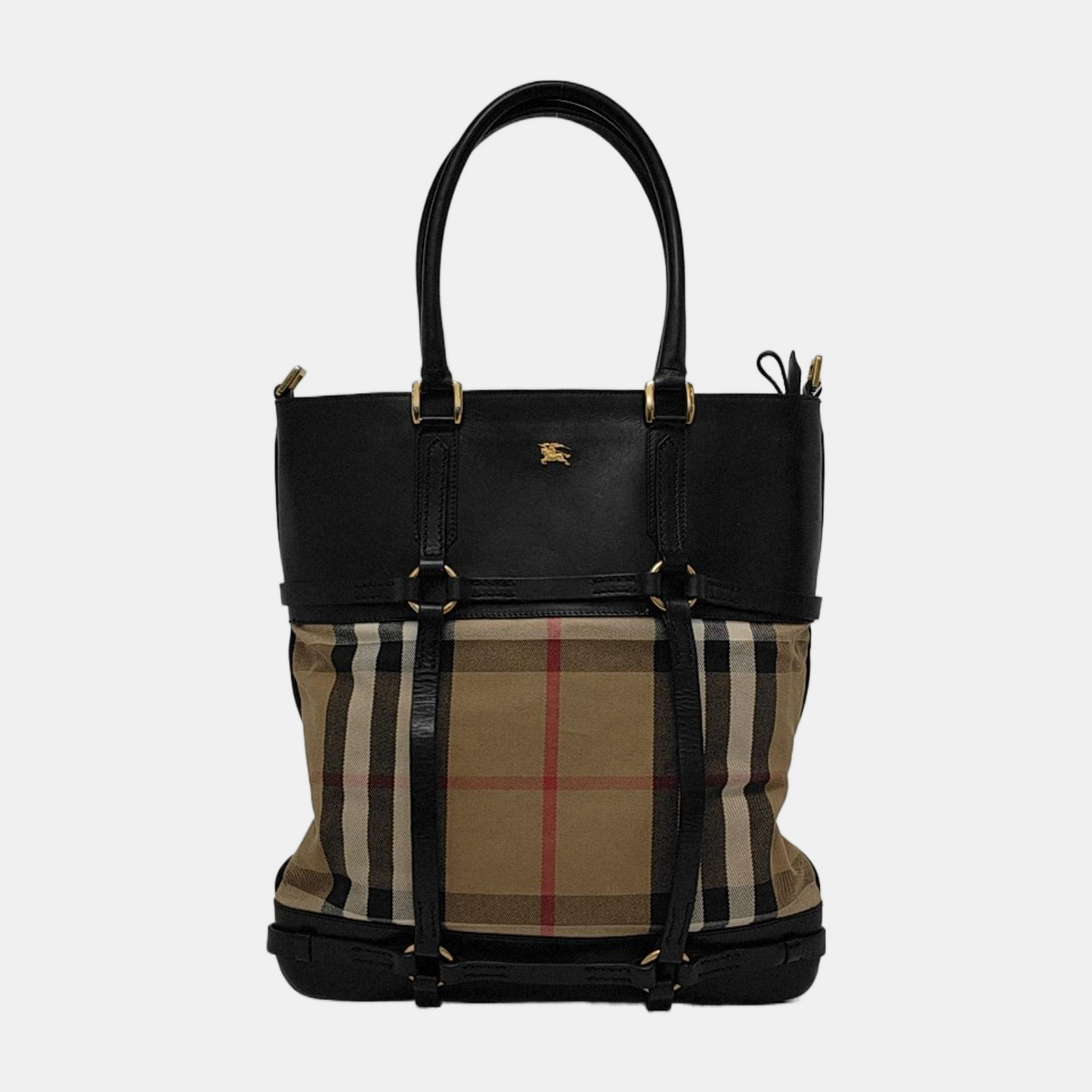 BURBERRY Tote bag Khaki Canvas Tote Bag Golden hardware-(SKU)-945320394