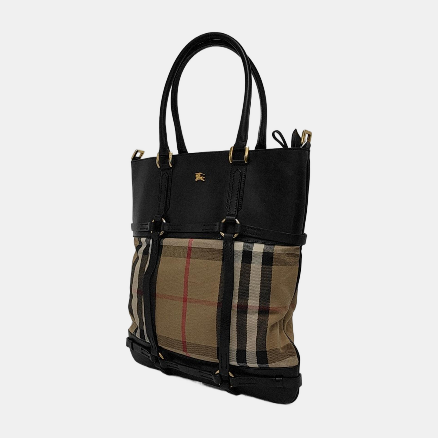 BURBERRY Tote bag Khaki Canvas Tote Bag Golden hardware-(SKU)-945320394