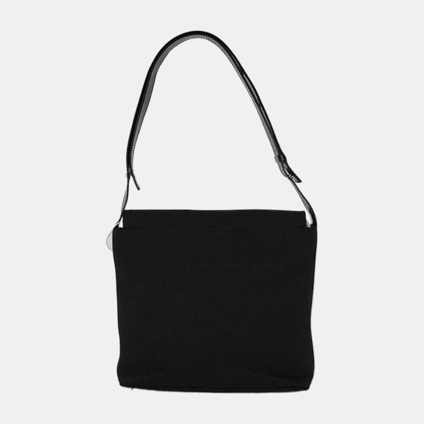 CELINE Black fabric crossbody bag shoulder bag Silver Hardware-(SKU)-946436005