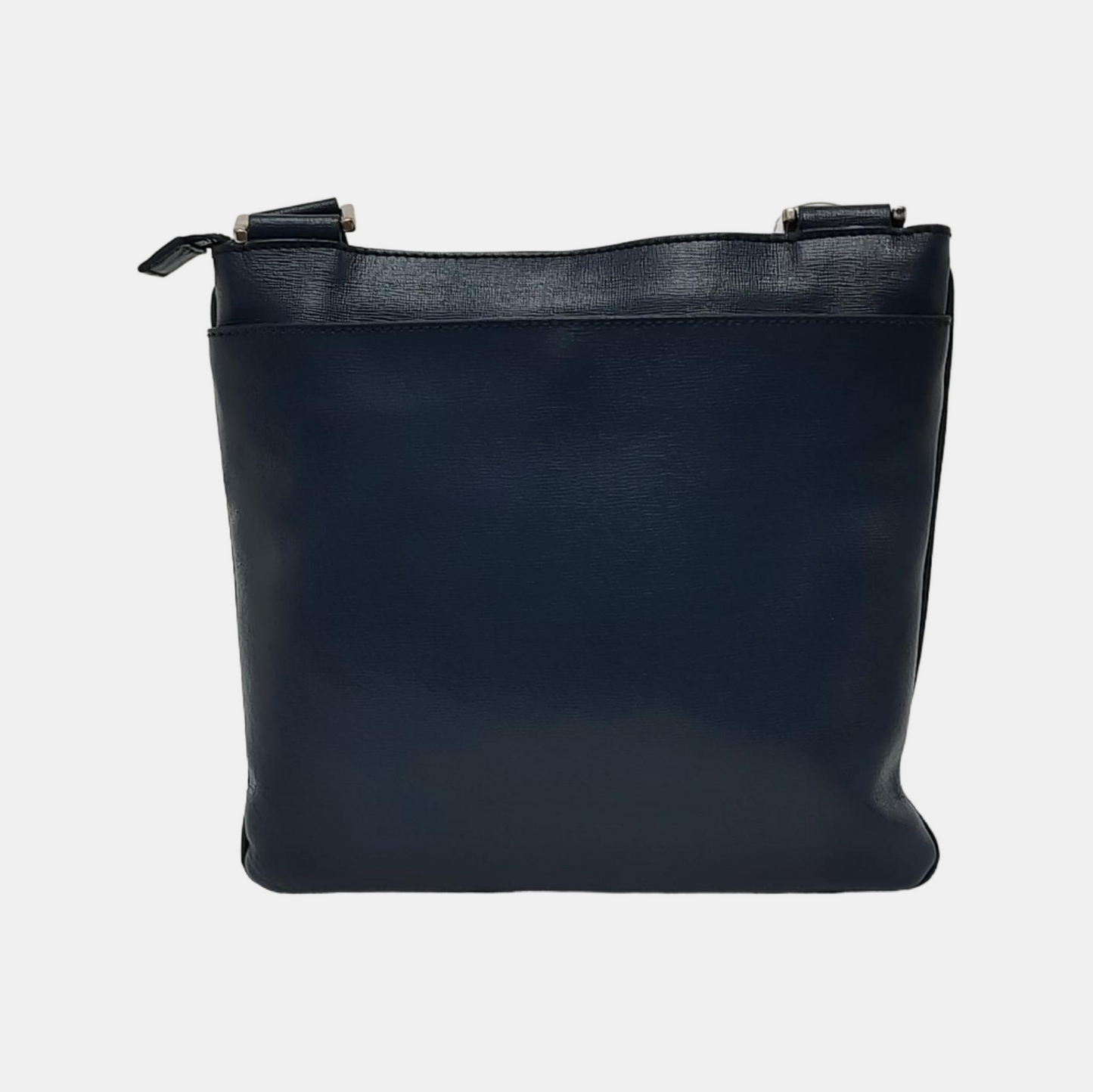 FENDI Dark blue cowhide shoulder bag Silver Hardware-(SKU)-946008239