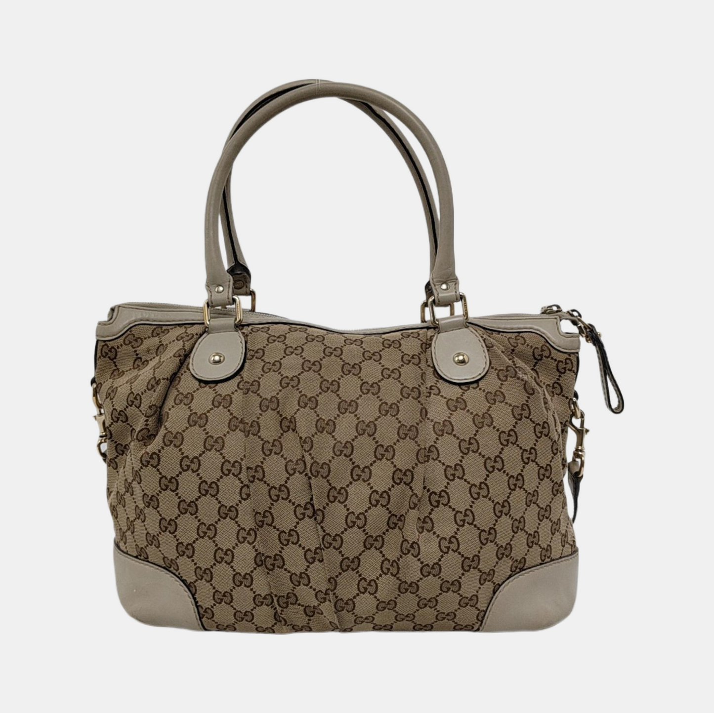 GUCCI Sukey Khaki canvas monogram crossbody bag, handbag Golden hardware Removable shoulder strap-(SKU)-946495807