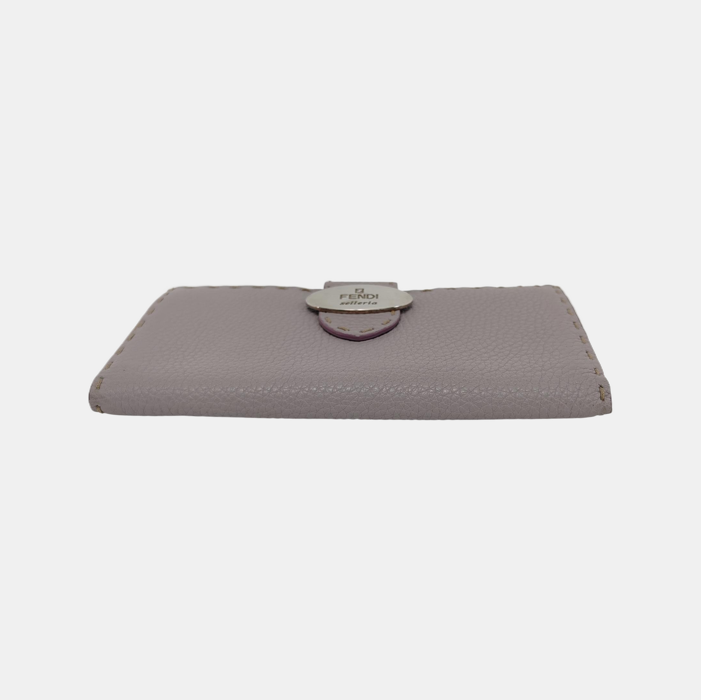 FENDI Light Purple Cowhide Wallet Silver Hardware-(SKU)-946207495