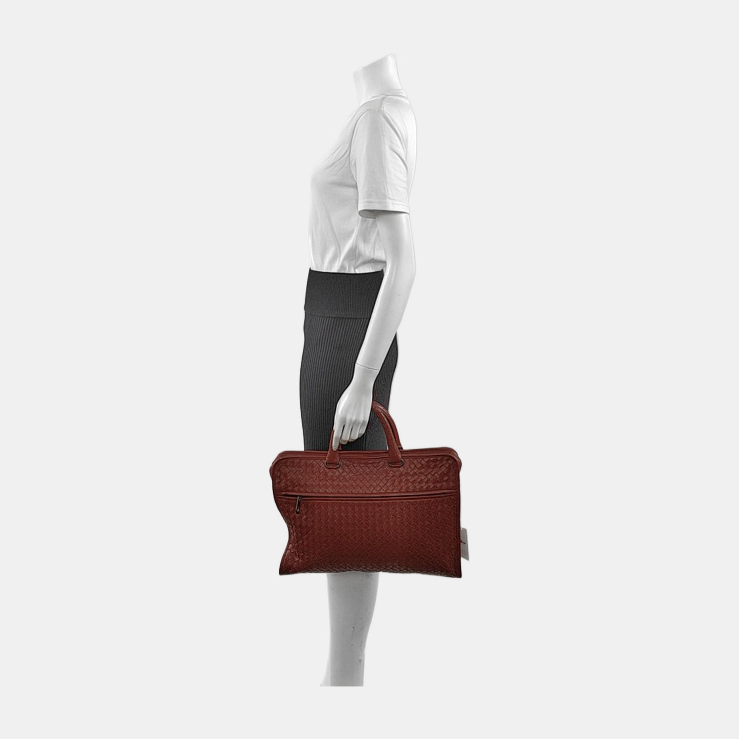 BOTTEGA VENETA Red Cowhide Tote Bag Black hardware-(SKU)-946395662