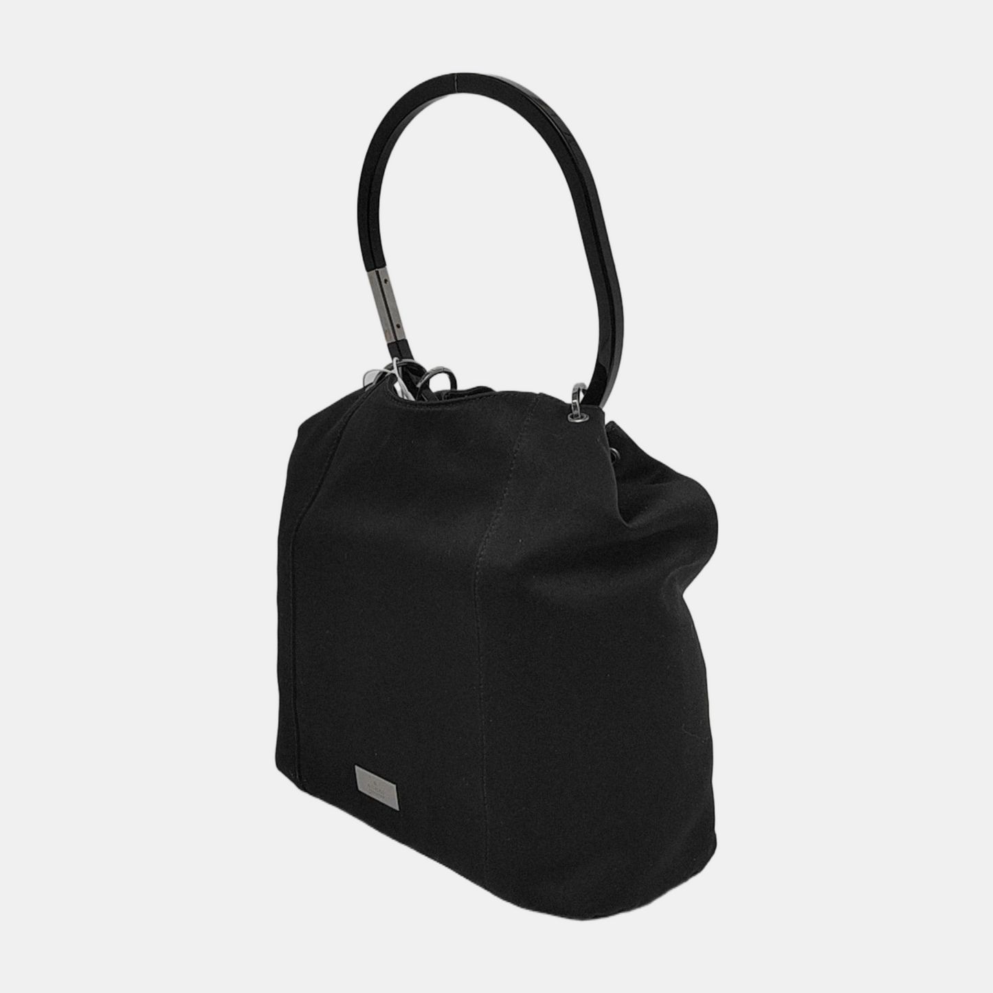 GUCCI Black fabric handbag Silver Hardware-(SKU)-946800886