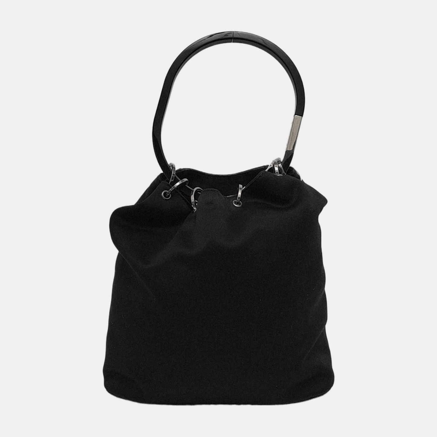 GUCCI Black fabric handbag Silver Hardware-(SKU)-946800886