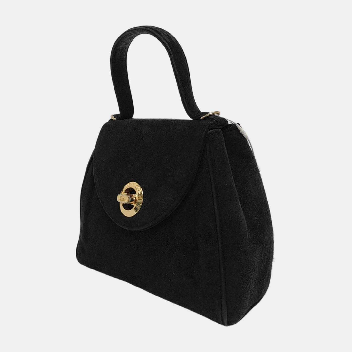 GIVENCHY Black Suede Tote Bag Golden hardware-(SKU)-946480428