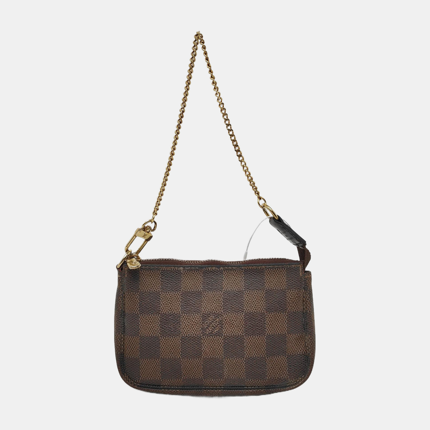LOUIS VUITTON ACCESSOIRES mini Brown Coated Canvas Checkerboard Pattern Small Mahjong Tote Handbag Golden hardware-(SKU)-946539178