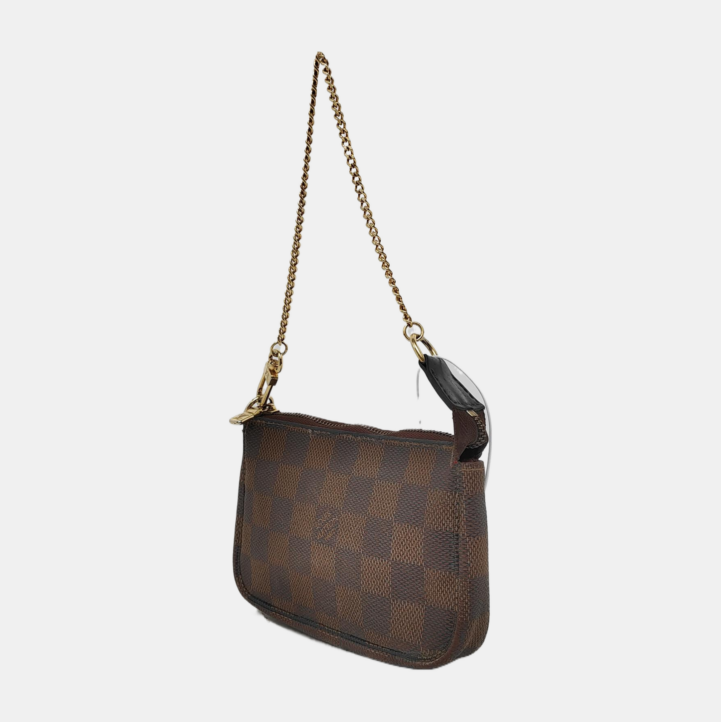 LOUIS VUITTON ACCESSOIRES mini Brown Coated Canvas Checkerboard Pattern Small Mahjong Tote Handbag Golden hardware-(SKU)-946539178