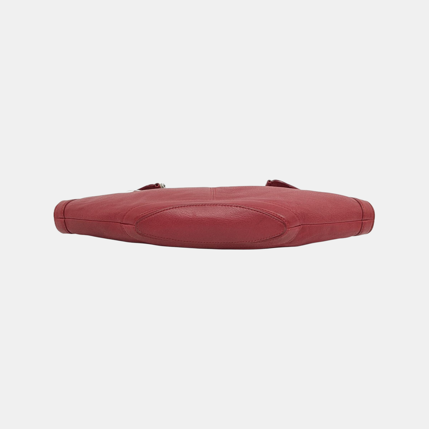 Alexander McQUEEN De Manta Red Cowhide Handbag Silver Hardware-(SKU)-946585278