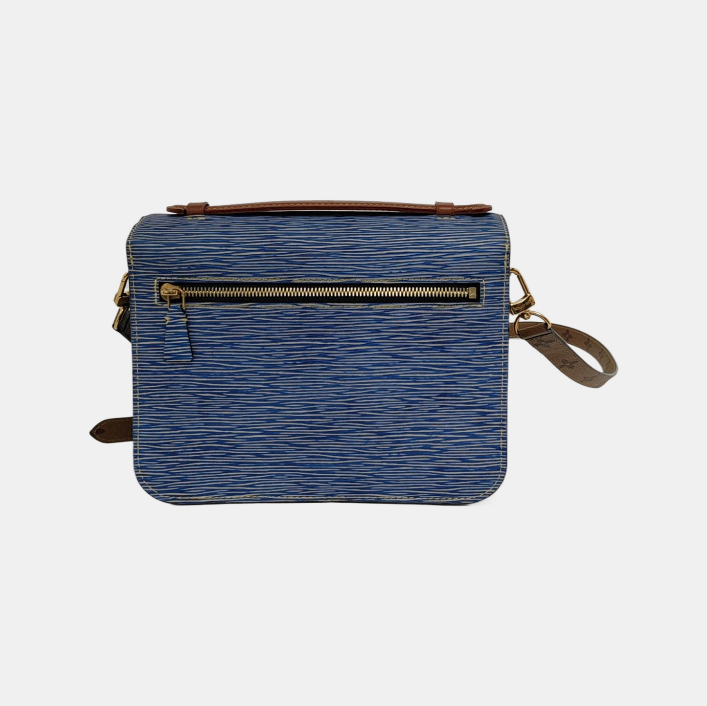 LOUIS VUITTON MÉTIS Medium Blue EPI Calfskin Water Ripple Messenger Bag with Gold Hardware and Detachable Strap-(SKU)-946768387