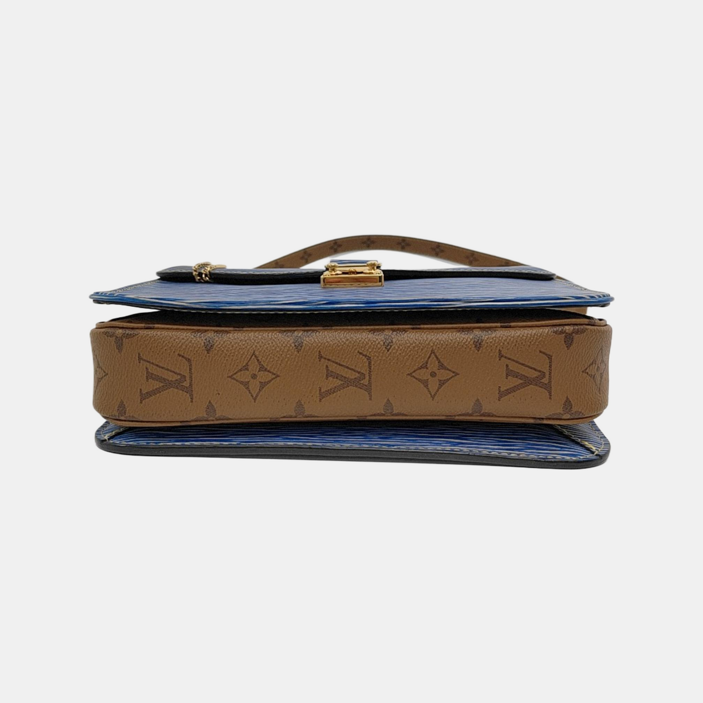 LOUIS VUITTON MÉTIS Medium Blue EPI Calfskin Water Ripple Messenger Bag with Gold Hardware and Detachable Strap-(SKU)-946768387