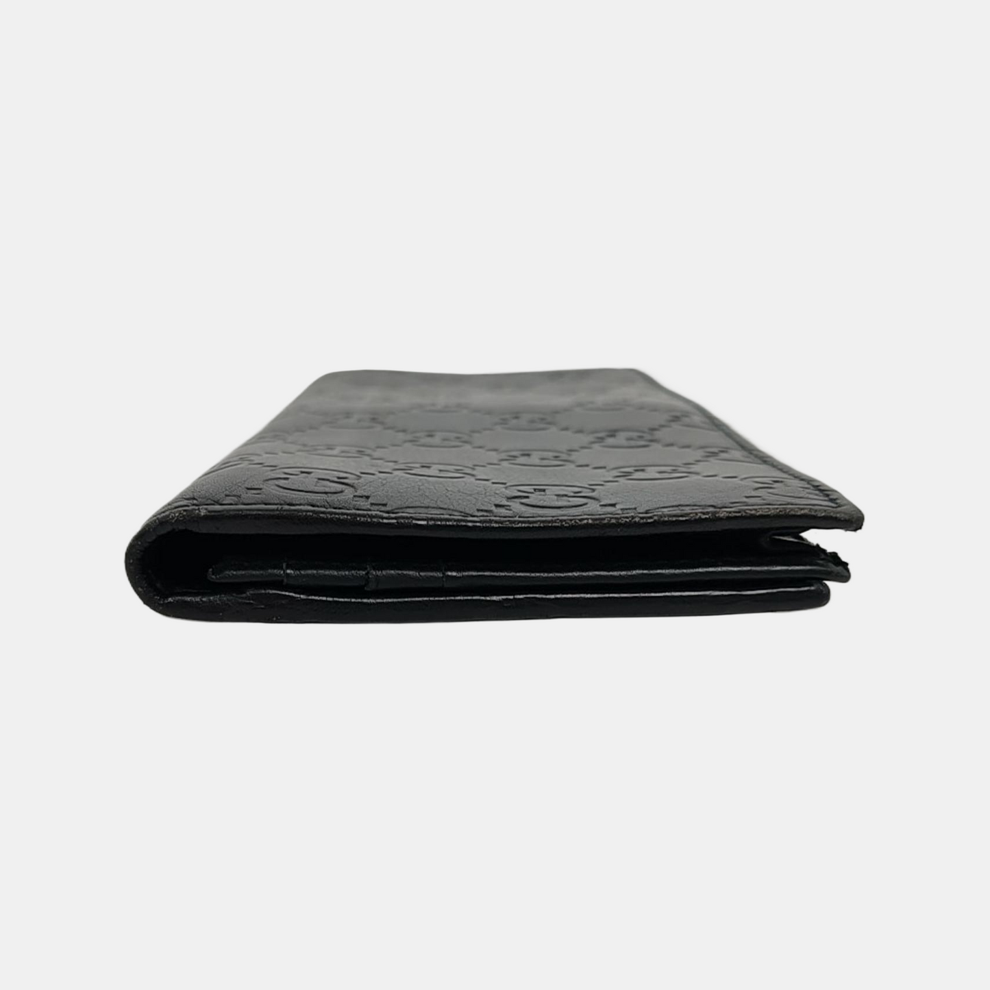 GUCCI SignatureBlack Cowhide Monogram Wallet-(SKU)-946474860