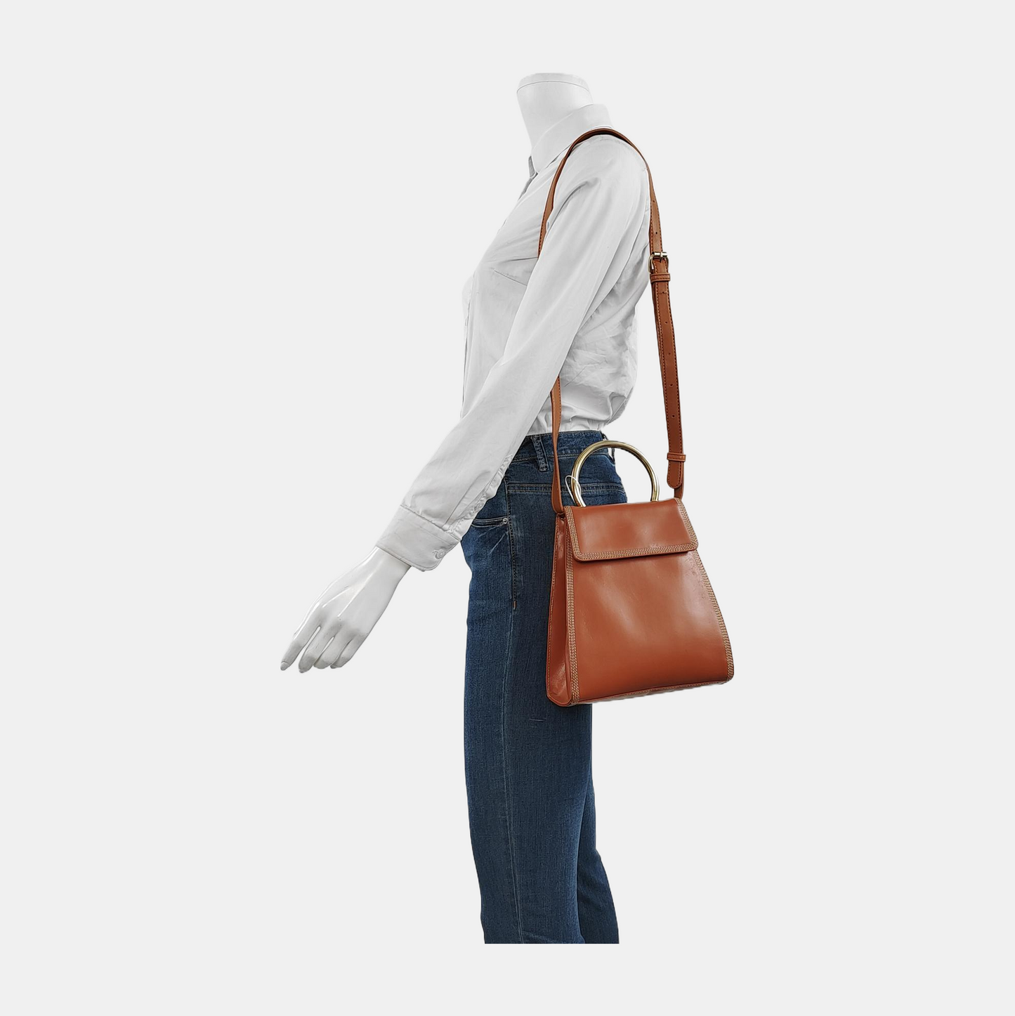 LOEWE Brown Cowhide Quilted shoulder bag Golden hardware-(SKU)-946671303