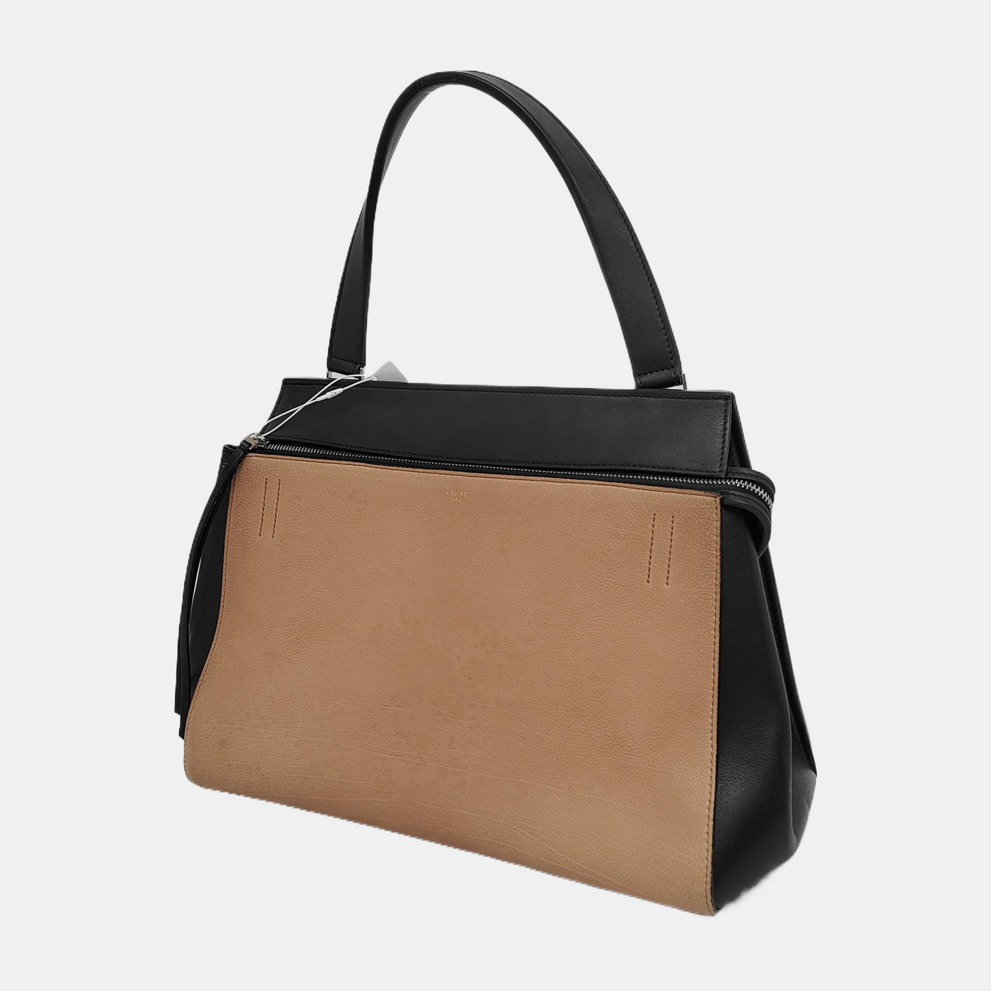CELINE EDGE Contrast Color Cowhide Tote Bag Silver Hardware-(SKU)-946473124