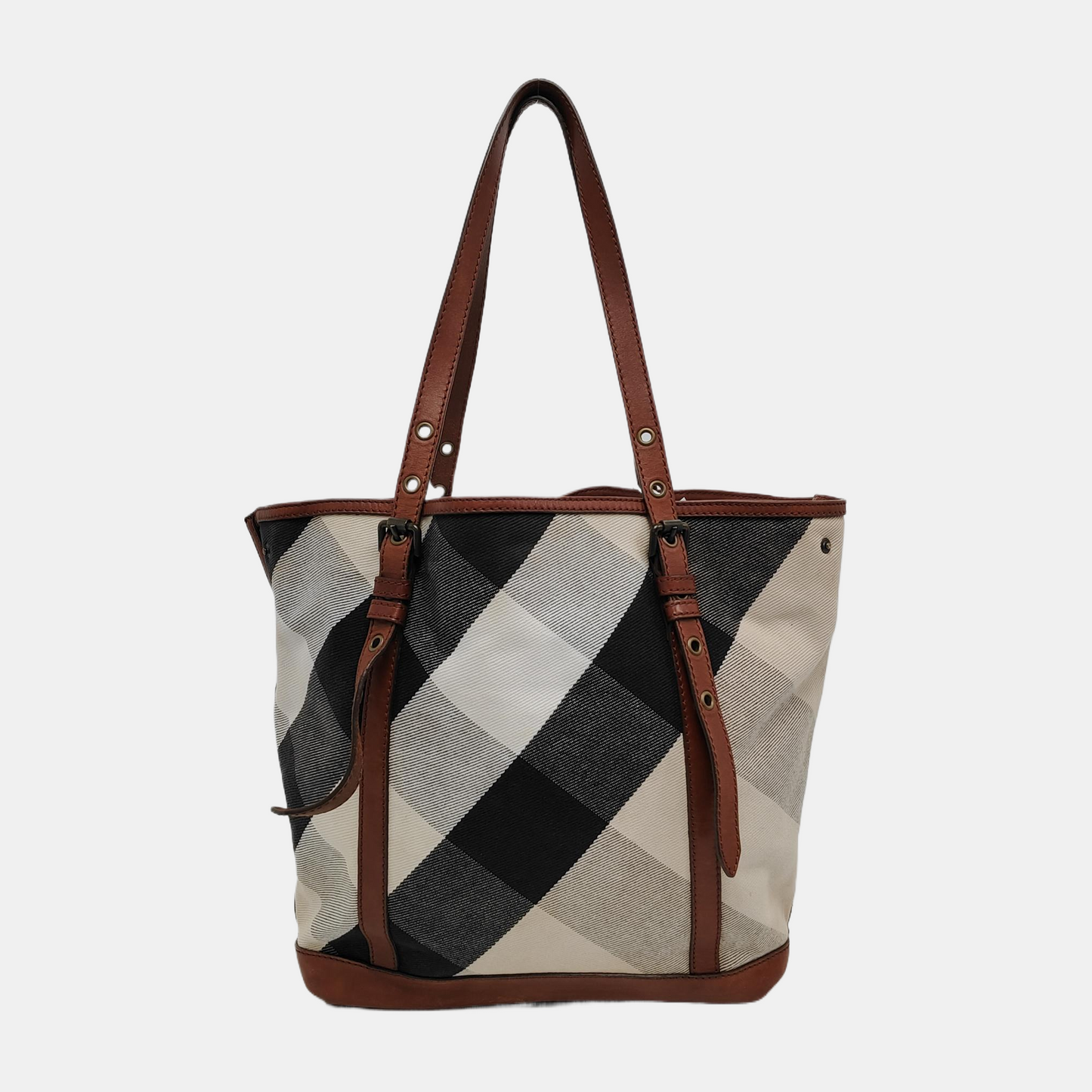 BURBERRY Tote bag Multicolor Canvas Single Shoulder Bag Handbag Black hardware-(SKU)-946632351