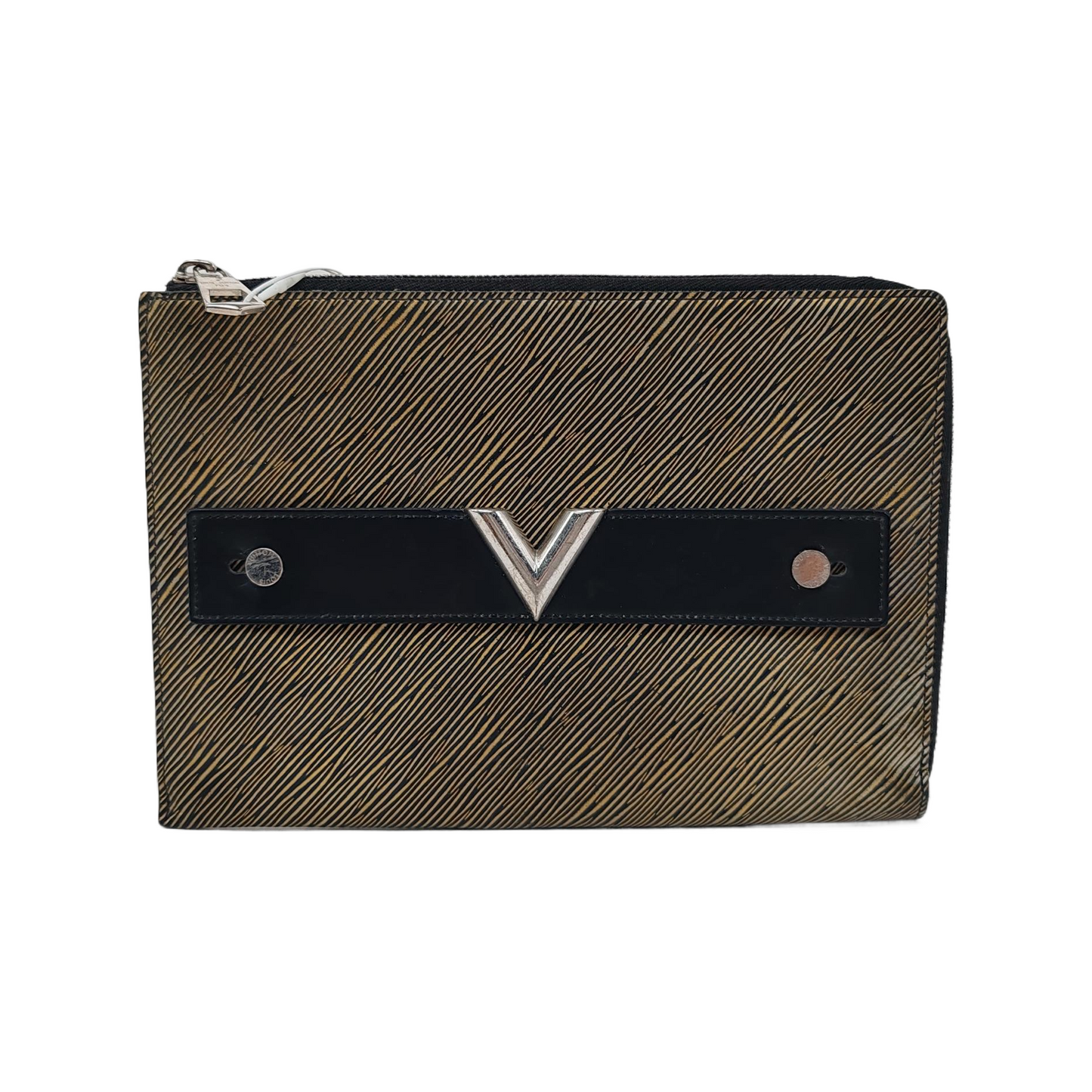 LOUIS VUITTON KIMONO Silver Leather Printed Stud Handbag Silver Hardware-(SKU)-946859068