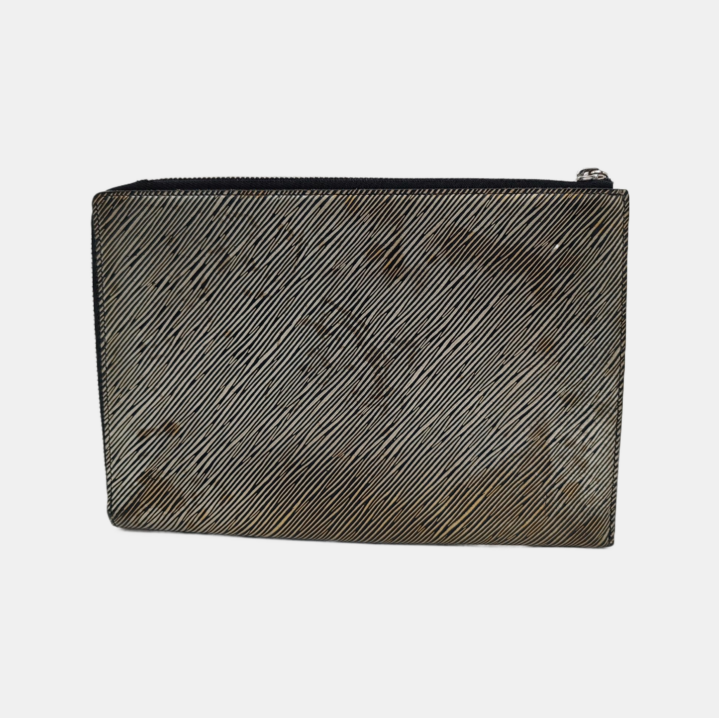 LOUIS VUITTON KIMONO Silver Leather Printed Stud Handbag Silver Hardware-(SKU)-946859068