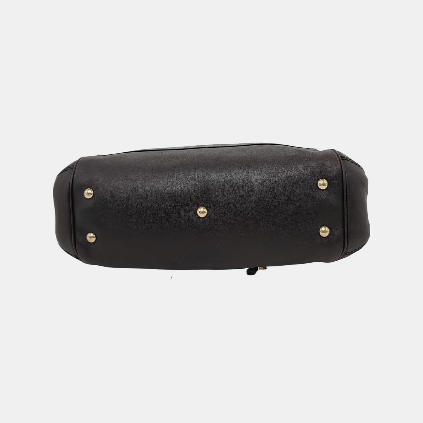 GUCCI Tote bag Dark Brown Cowhide Monogrammed Quilted Single Shoulder Bag Handbag Crossbody Golden hardware Removable shoulder strap-(SKU)-946858648