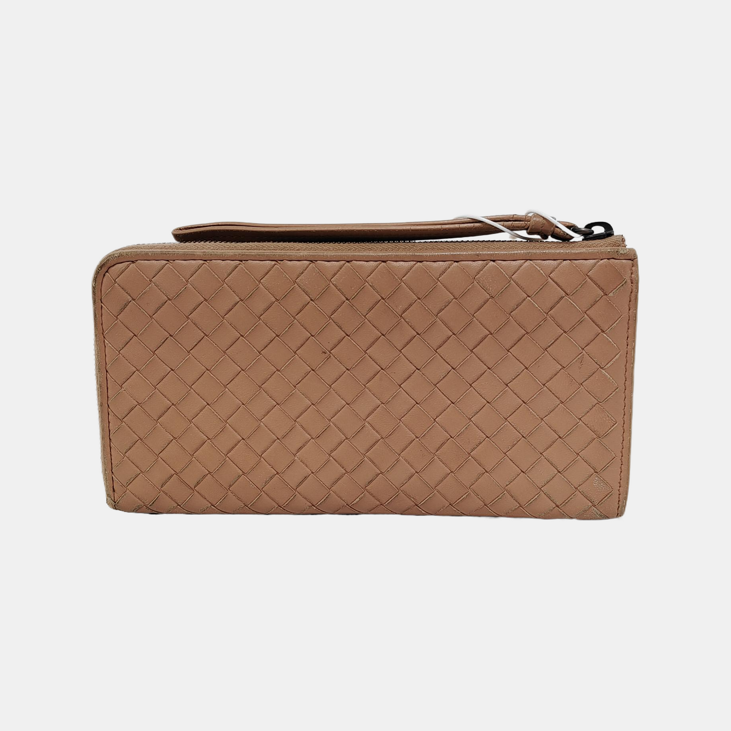 BOTTEGA VENETA Pink Cowhide Woven Wallet Black hardware-(SKU)-947141827