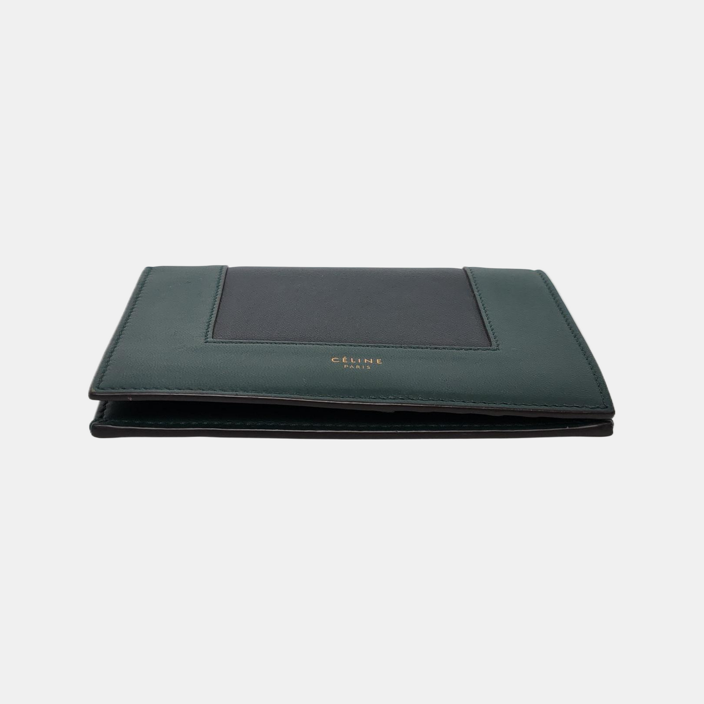 CELINE Green Cowhide Wallet Golden hardware-(SKU)-947043201