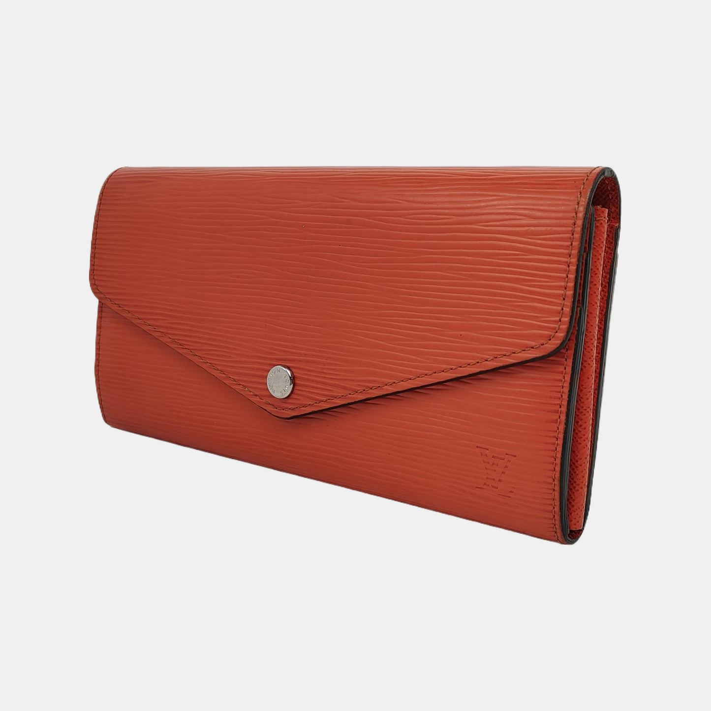 LOUIS VUITTON SARAH 橙色EPI牛皮水波纹钱包 Silver Hardware-(SKU)-947213079